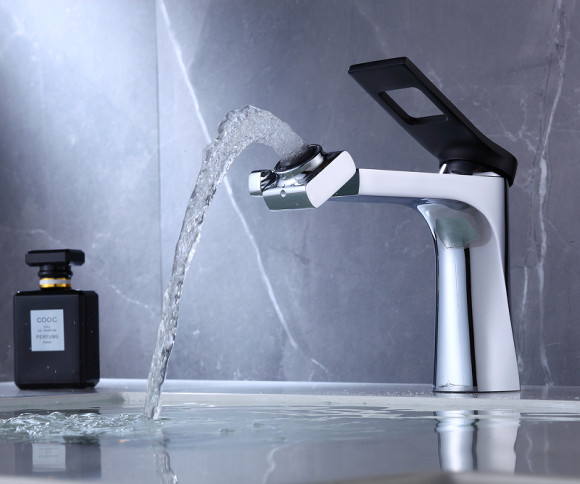 Смеситель для раковины Bronze de Luxe Element EL02XCB Хром Черный