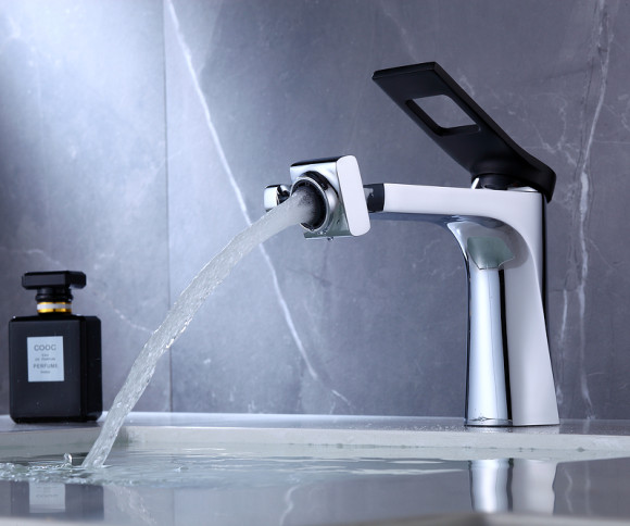 Смеситель для раковины Bronze de Luxe Element EL02XCB Хром Черный