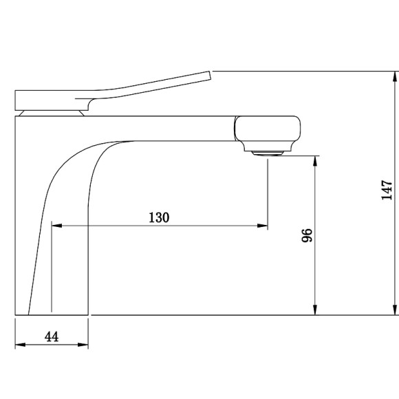 Смеситель для раковины Bronze de Luxe Element EL02XCB Хром Черный