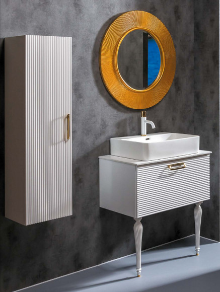 Тумба под раковину Boheme Armadi Art Vallessi Avangarde Linea 100 842-100-WG подвесная Белая Золото