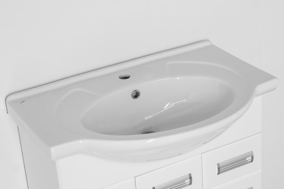 Тумба под раковину Style Line Ирис 75 Белый глянец