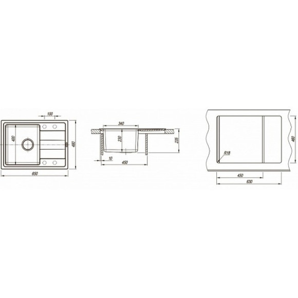 Кухонная мойка Florentina Комби-650 21.390.B0650.302 Антрацит Кухонная мойка Florentina Комби-650 21.390.B0650.302 Антрацит