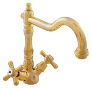 Смеситель для раковины Rav Slezak Morava retro MK121.5/8CZ золотой