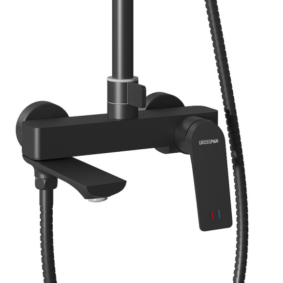 Душевая система Grossman Cosmo 500.K35.02.210 Черная матовая Душевая система Grossman Cosmo 500.K35.02.210 Черная матовая