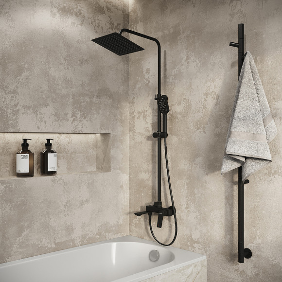 Душевая система Grossman Cosmo 500.K35.02.210 Черная матовая Душевая система Grossman Cosmo 500.K35.02.210 Черная матовая