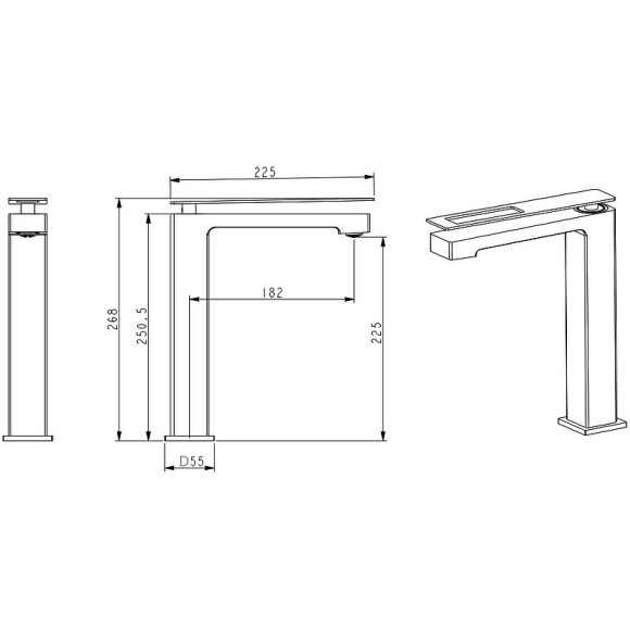 Смеситель для раковины Boheme Q 142-GG.2 Золото Смеситель для раковины Boheme Q 142-GG.2 Золото