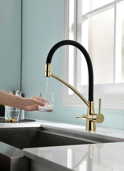 Смеситель для кухни Paulmark Siegen Si213111-G Золото Смеситель для кухни Paulmark Siegen Si213111-G Золото