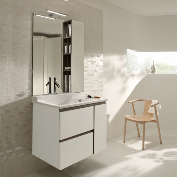 Тумба под раковину Jacob Delafon Soprano 76 EB1333-N18 подвесная Белая Тумба под раковину Jacob Delafon Soprano 76 EB1333-N18 подвесная Белая