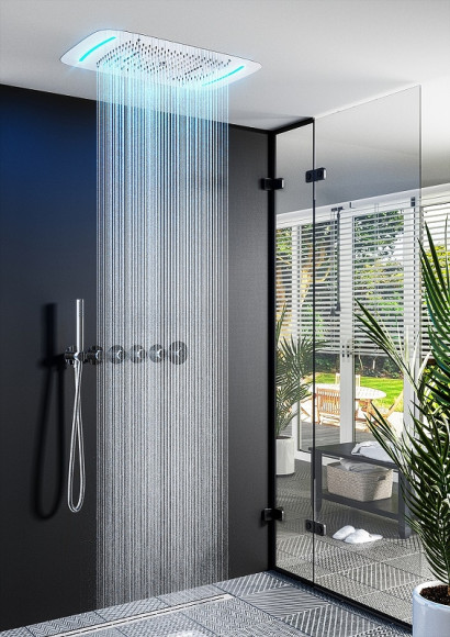 Душевая система Timo Saona SX-2319/18SM с термостатом Черное золото