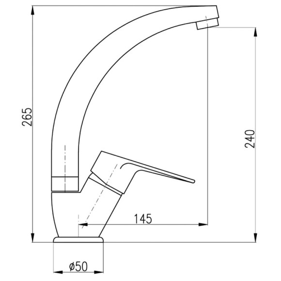 Смеситель для кухни Rav Slezak Victoria VI206.5/3 Хром