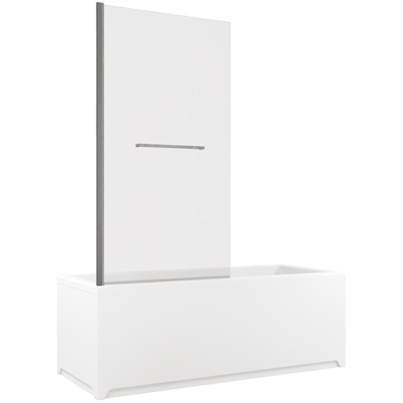 Шторка на ванну Allen Brau Priority 80 3.31024.BA профиль Серебро браш стекло прозрачное Шторка на ванну Allen Brau Priority 80 3.31024.BA профиль Серебро браш стекло прозрачное