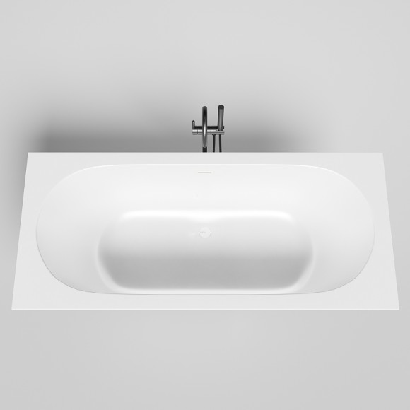 Ванна из искусственного камня Salini Ornella Axis Kit 180х80 103521M Белая матовая