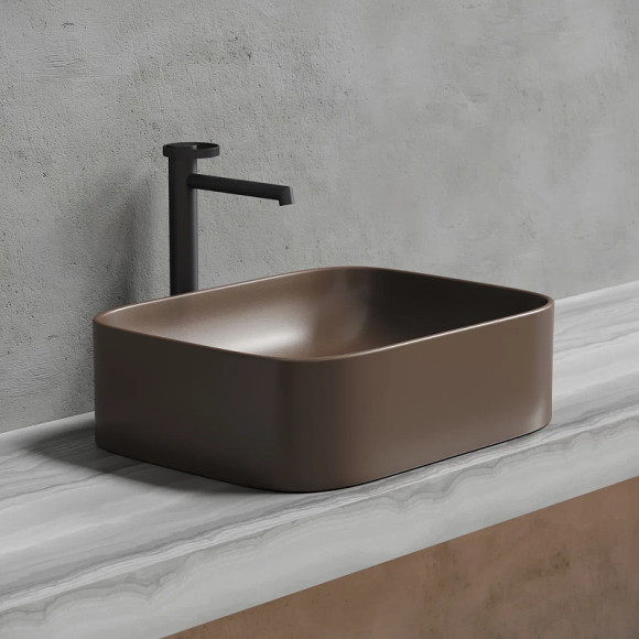 Раковина-чаша Ceramicanova Element 51 CN6052MDB Темно-коричневая матовая Раковина-чаша Ceramicanova Element 51 CN6052MDB Темно-коричневая матовая