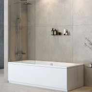 Шторка на ванну Cezares Liberta 80 LIBERTA-V-1-TB-80/155-C-Cr профиль Хром стекло прозрачное