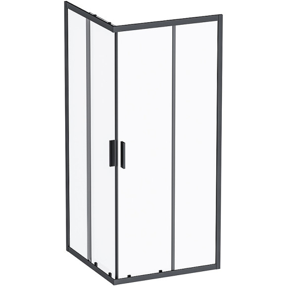 Комплект душевого уголка с душевой системой и аксессуарами AM.PM Gem S 90x90 WK93EP профиль Черный матовый стекло прозрачное Комплект душевого уголка с душевой системой и аксессуарами AM.PM Gem S 90x90 WK93EP профиль Черный матовый стекло прозрачное