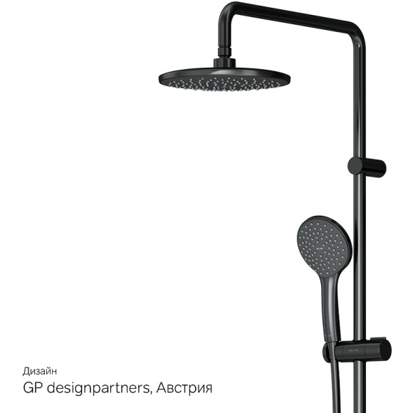 Комплект душевого уголка с душевой системой и аксессуарами AM.PM Gem S 90x90 WK93EP профиль Черный матовый стекло прозрачное Комплект душевого уголка с душевой системой и аксессуарами AM.PM Gem S 90x90 WK93EP профиль Черный матовый стекло прозрачное