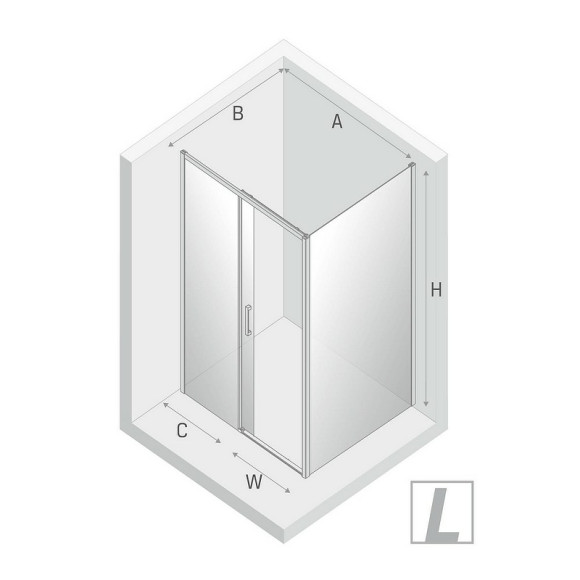 Душевой уголок New Trendy Prime Black 150х100 L D-0326A/D-0130B профиль Черный стекло прозрачное Душевой уголок New Trendy Prime Black 150х100 L D-0326A/D-0130B профиль Черный стекло прозрачное