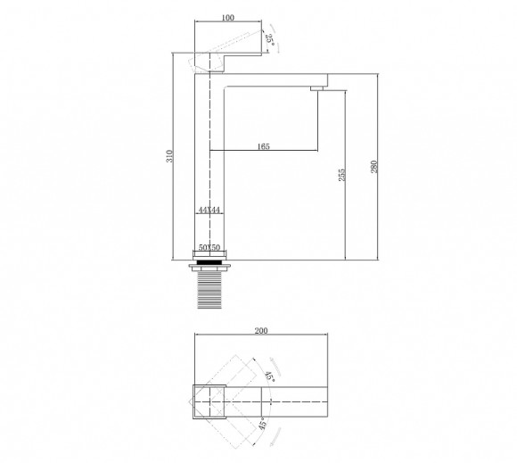 Смеситель для раковины Abber Daheim AF8211B Черный матовый