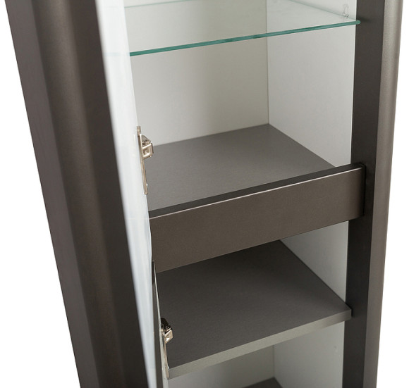 Шкаф пенал Cezares Relax 40 RELAX-1500-2A-SO-GM подвесной Оружейная сталь