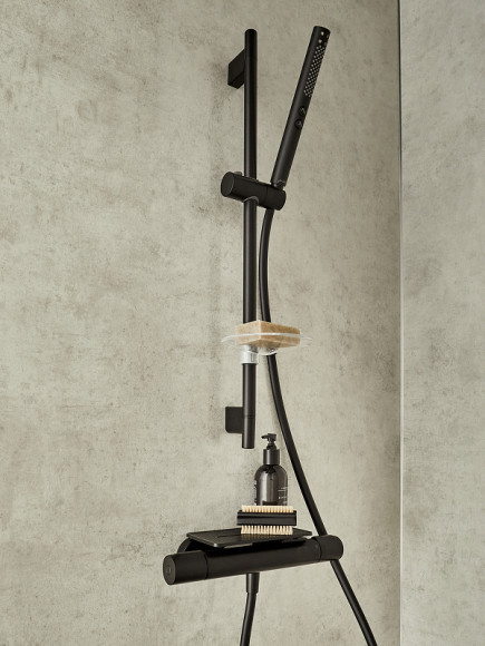 Смеситель для душа Jacob Delafon Metro E21767-BL с термостатом Черный матовый