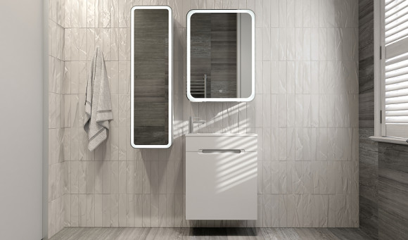 Зеркальный шкаф Jorno Modul 60 Mol.03.60/P/W/JR с подсветкой Белый Зеркальный шкаф Jorno Modul 60 Mol.03.60/P/W/JR с подсветкой Белый