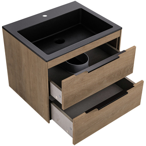 Тумба под раковину Vincea Chiara 2D 60 VMC-2C2600NO подвесная N.Oak Тумба под раковину Vincea Chiara 2D 60 VMC-2C2600NO подвесная N.Oak