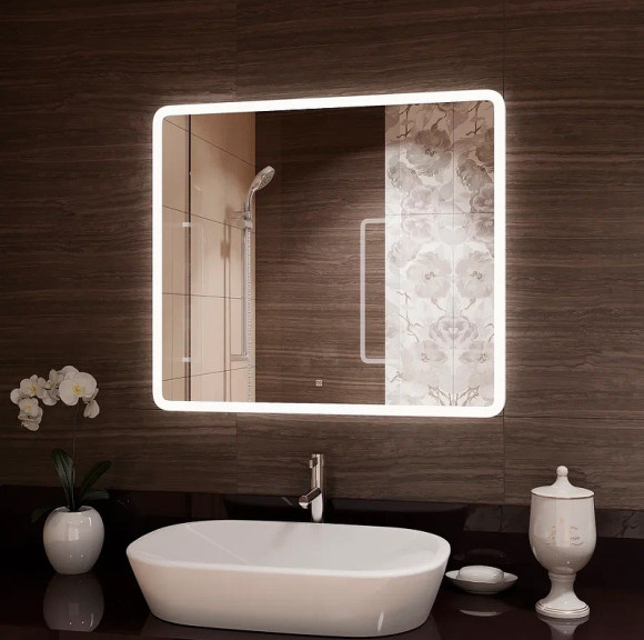 Зеркало Континент Demure 800х700 ЗЛП3331 с подсветкой с сенсорным выключателем