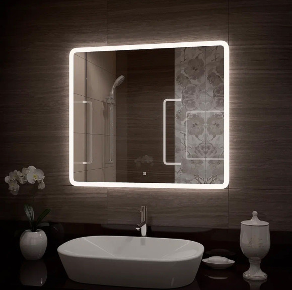 Зеркало Континент Demure 800х700 ЗЛП3331 с подсветкой с сенсорным выключателем