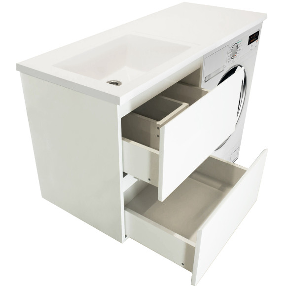 Тумба с раковиной Эстет Dallas Luxe 120 L ФР-00001928 подвесная Белая Тумба с раковиной Эстет Dallas Luxe 120 L ФР-00001928 подвесная Белая