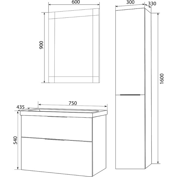 Тумба с раковиной Marka One Idalgo 75П У72786 подвесная Black stone Тумба с раковиной Marka One Idalgo 75П У72786 подвесная Black stone