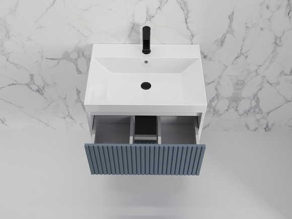 Тумба под раковину Style Line Стокгольм 60 ЛС-00002306 подвесная Графит софт