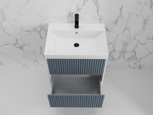 Тумба под раковину Style Line Стокгольм 60 ЛС-00002306 подвесная Графит софт