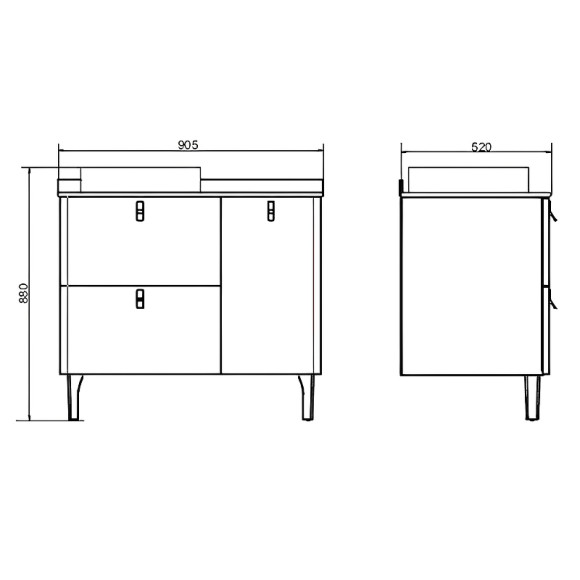 Тумба с раковиной Comforty Сорренто 90Н 00-00013520 Светло-серая Тумба с раковиной Comforty Сорренто 90Н 00-00013520 Светло-серая