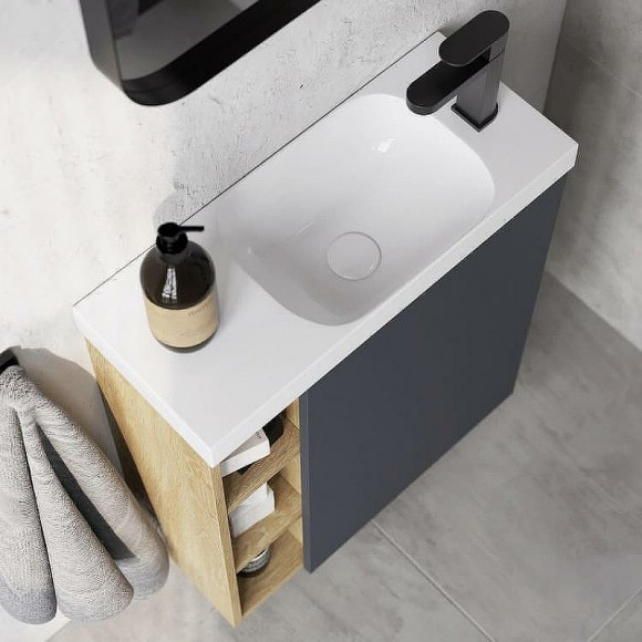 Корпус тумбы под раковину Aqwella Alba 60 R ALB0106RDD подвесной Дуб Давос Корпус тумбы под раковину Aqwella Alba 60 R ALB0106RDD подвесной Дуб Давос