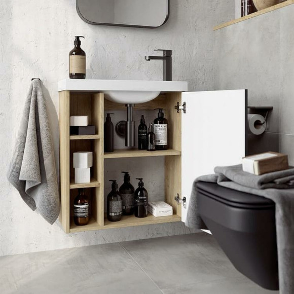 Корпус тумбы под раковину Aqwella Alba 60 R ALB0106RDD подвесной Дуб Давос Корпус тумбы под раковину Aqwella Alba 60 R ALB0106RDD подвесной Дуб Давос