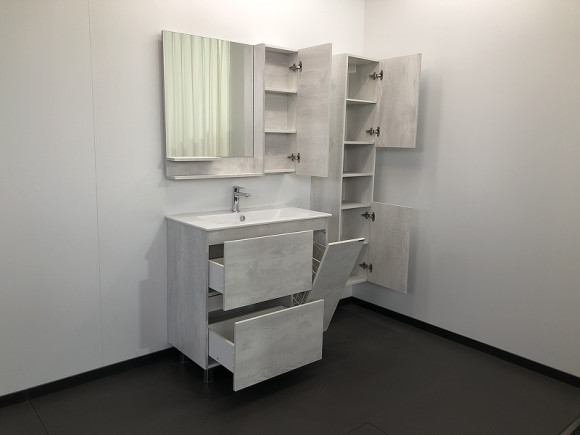 Шкаф пенал Comforty Верона 35 00004137140 подвесной Дуб белый