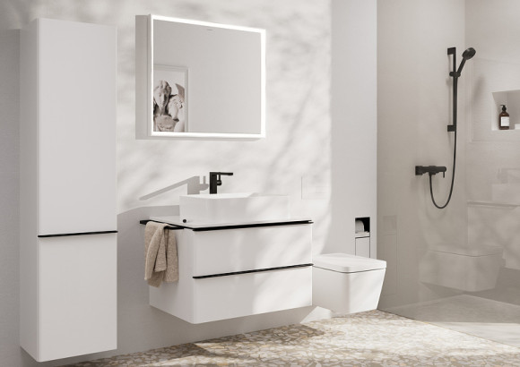 Смеситель для раковины Hansgrohe Tecturis E 73070670 Черный матовый