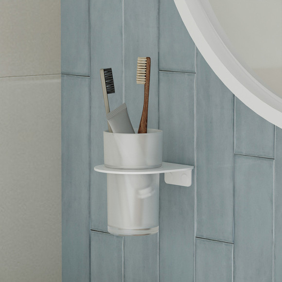 Стакан для зубных щеток Iddis NOAWTG0i45 Белый матовый Стакан для зубных щеток Iddis NOAWTG0i45 Белый матовый