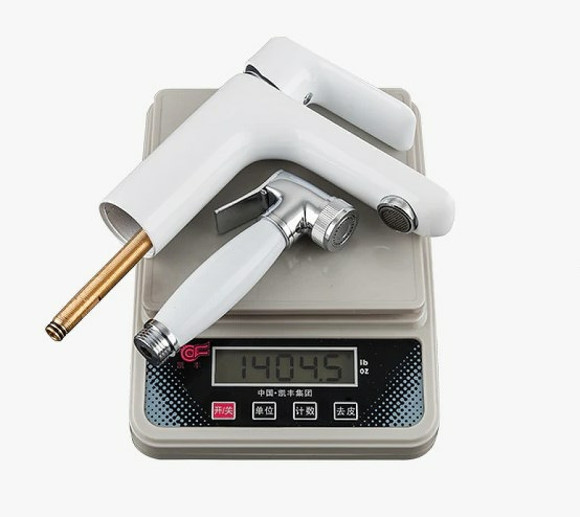 Смеситель для раковины Gappo G48 G1048-1 с гигиеническим душем Белый Хром