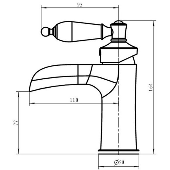 Смеситель для раковины Boheme Vogue 221-MR-B Хром Смеситель для раковины Boheme Vogue 221-MR-B Хром