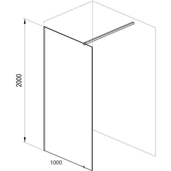 Душевая перегородка Ravak Walk-In Wall 100 GW9WA0C00Z1 профиль Хром стекло Transparent Душевая перегородка Ravak Walk-In Wall 100 GW9WA0C00Z1 профиль Хром стекло Transparent
