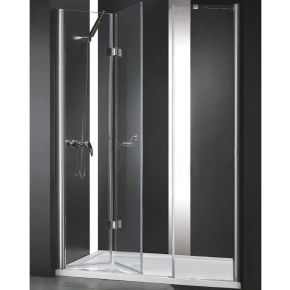 Душевая дверь Cezares Elena 130 ELENA-W-BS-13-40+45/45-C-Cr профиль Хром стекло прозрачное