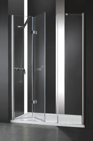 Душевая дверь Cezares Elena 130 ELENA-W-BS-13-40+45/45-C-Cr профиль Хром стекло прозрачное