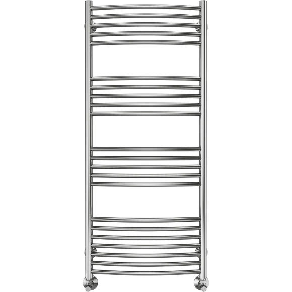 Водяной полотенцесушитель Terminus Классик П22 500x1200 4670078529619 Хром, нижнее подключение, G 1/2" ВР, с угловым соединением