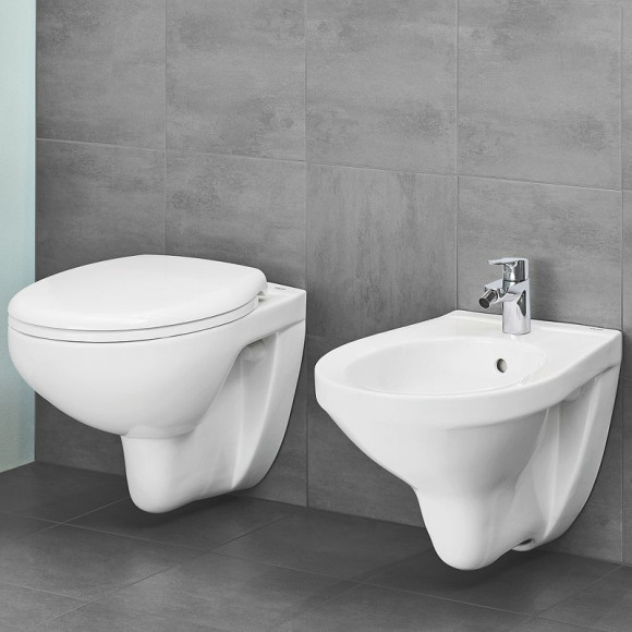 Комплект унитаза с инсталляцией Grohe Solido Compact 39586000 с сиденьем Микролифт и клавишей смыва Хром