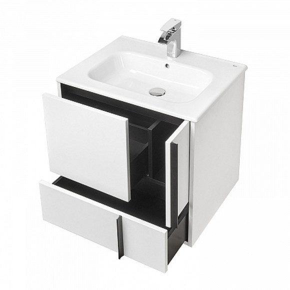 Тумба под раковину Aquaton Ривьера 60 1A238801RVX20 подвесная Белая матовая