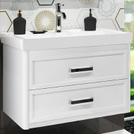 Тумба под раковину Opadiris Вегас 80 00-00004038 подвесная Белая глянцевая