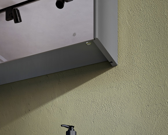 Зеркальный шкаф Vitra 60 R 66910 с подсветкой Антрацит глянцевый