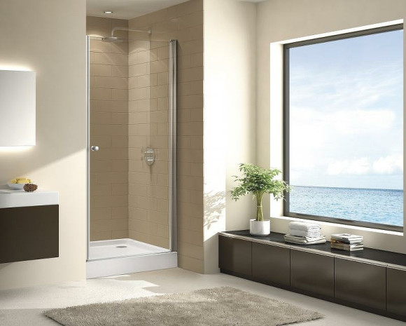 Душевая дверь Cezares Eco 75 ECO-O-B-1-75-C-Cr профиль Хром стекло прозрачное