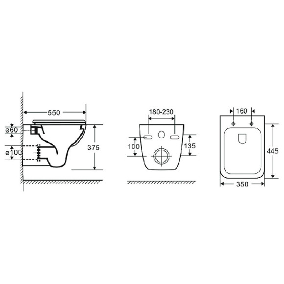 Унитаз Azario Pavia AZ-2005 подвесной Белый с сиденьем Микролифт
